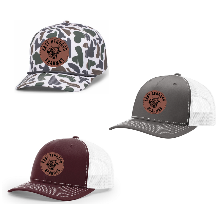 EB Athletic Booster Club Leather Patch hat