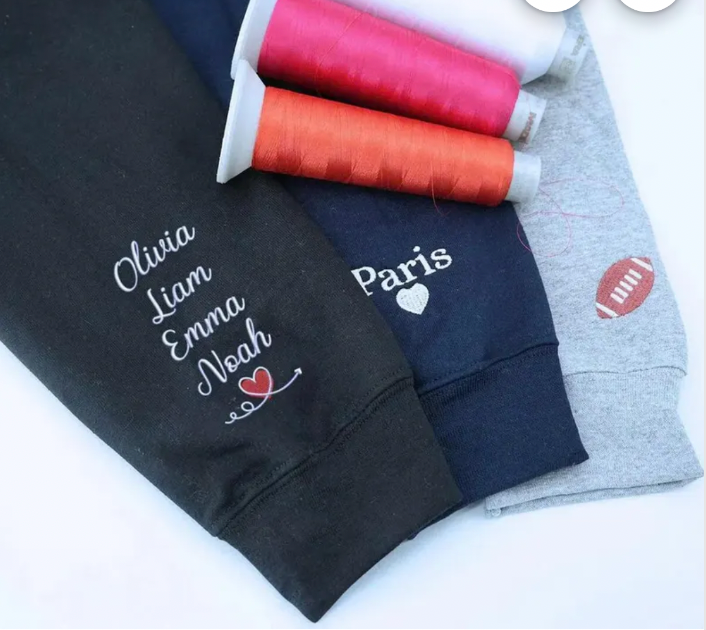 Embroidered Name on Sleeve