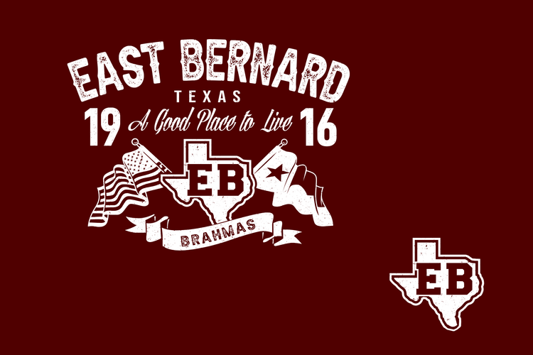 East Bernard Brahmas with Flag Shirt
