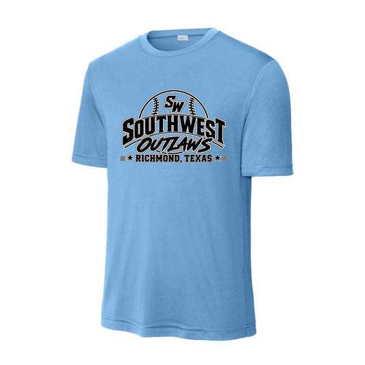 Southwest Outlaws with Southwest Outlaws Baseball Design - Blue Shirt