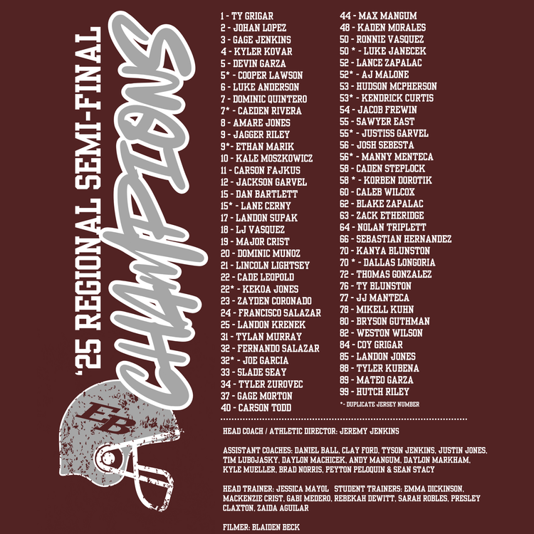 EB Regional Semi-Finals Champions 2025 Shirt