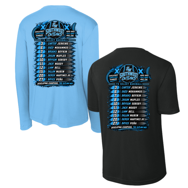 Southwest Baseball Roster for Back